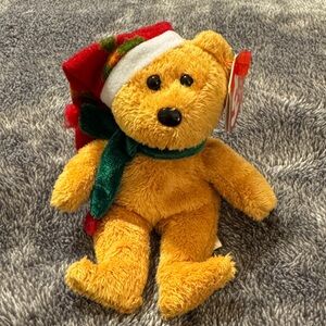 Ty Jingle Beanie Bear“2003 Holiday Bear”- plush ornament NEW